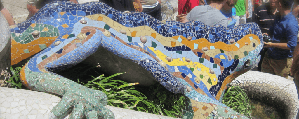 Gaudi lizard Parc Guell Barcelona Spain