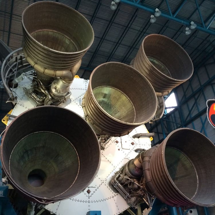 Saturn V Engines at the Kennedy Space Center via wetriotravel.com