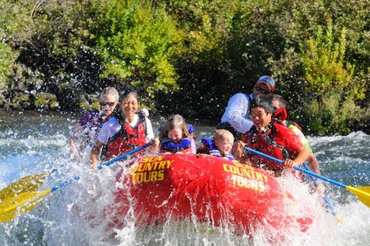 White water rafting Deschutes River in Bend Oregon