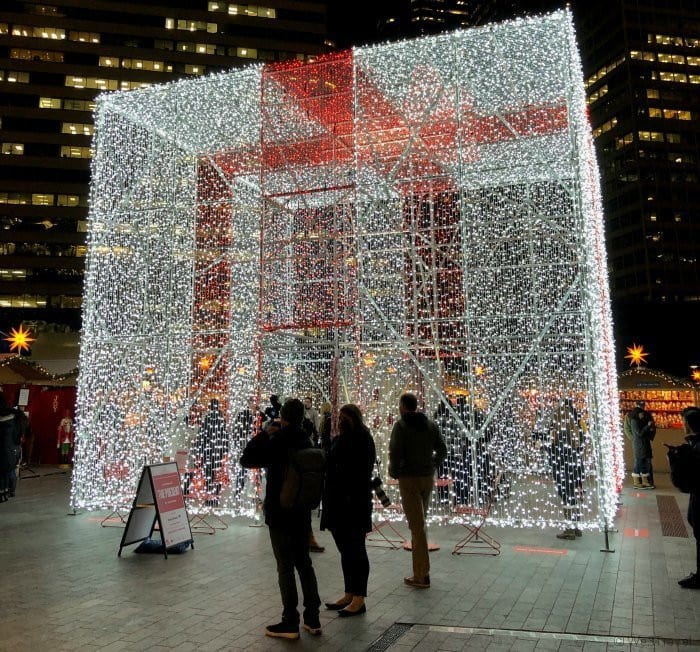 LOVE Park present made of lights
