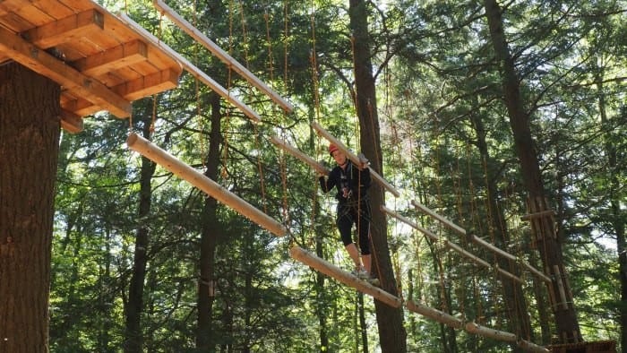 Ramblewild treetop adventure course in the Berkshires in Massachusetts