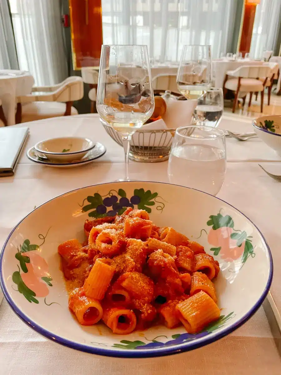 Pasta at Bellini providence