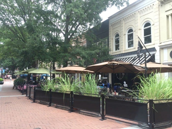 Charlottesville pedestrian mall in Downtown Charlottesville, VA