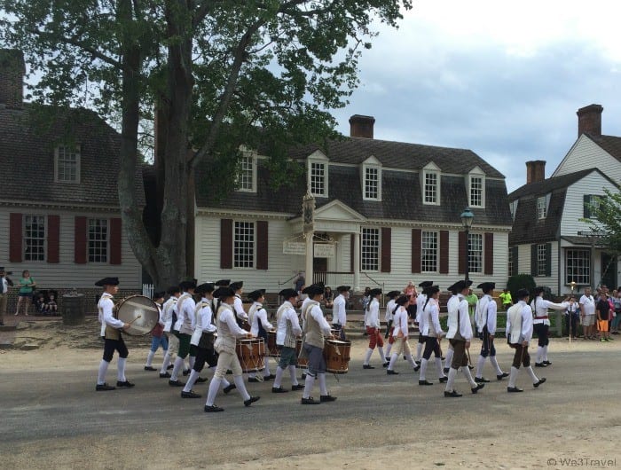 Troops on the Colonial Williamsburg streets