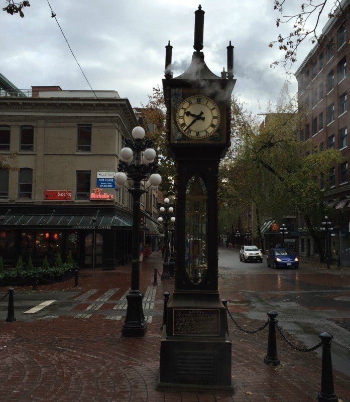 Steam clock in Gastown in Downtown Vancouver