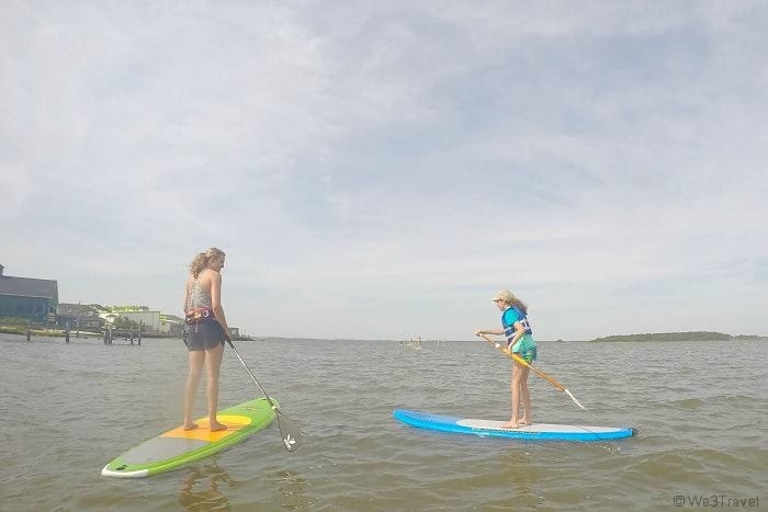 Paddleboarding in Dewey Beach Delaware with DelMarVa Board Sport Adventures