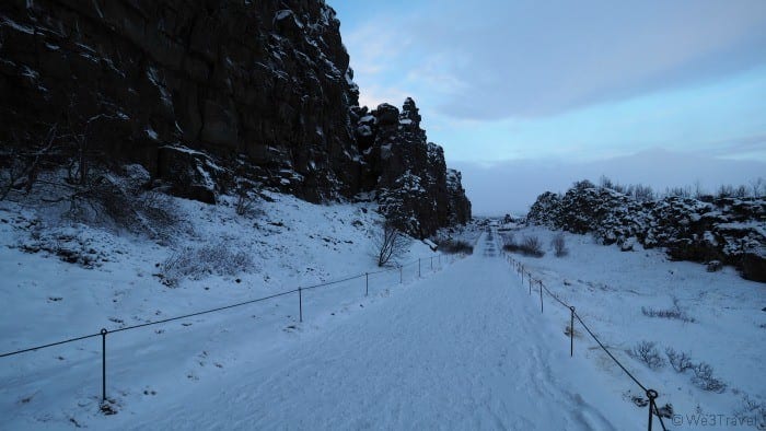 Thingvellir National Park in the winter