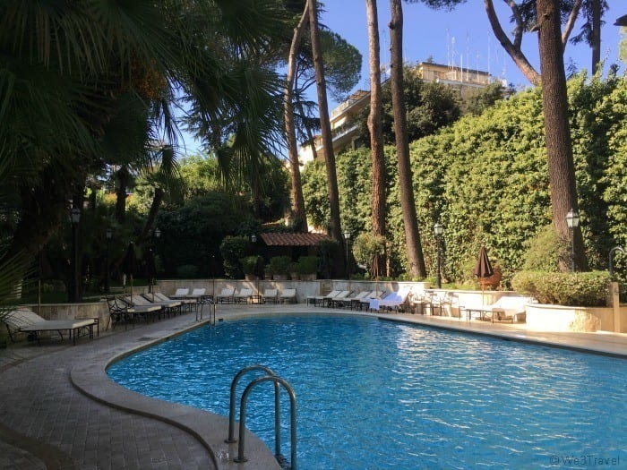 Aldrovandi Villa Borghese pool Rome hotels with pool