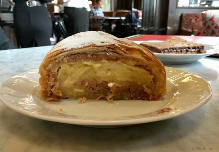 Apple strudel at Cafe Sperl