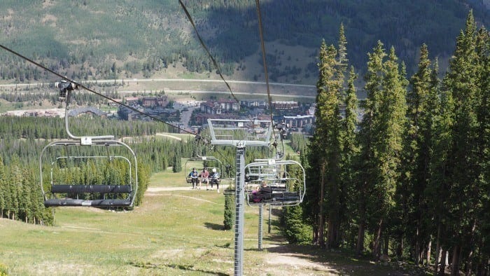 Copper Mountain chairlift going down