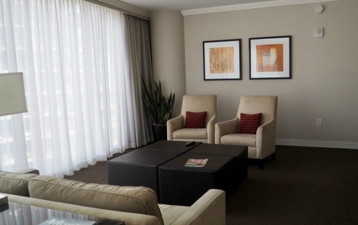 Loews suite sitting area