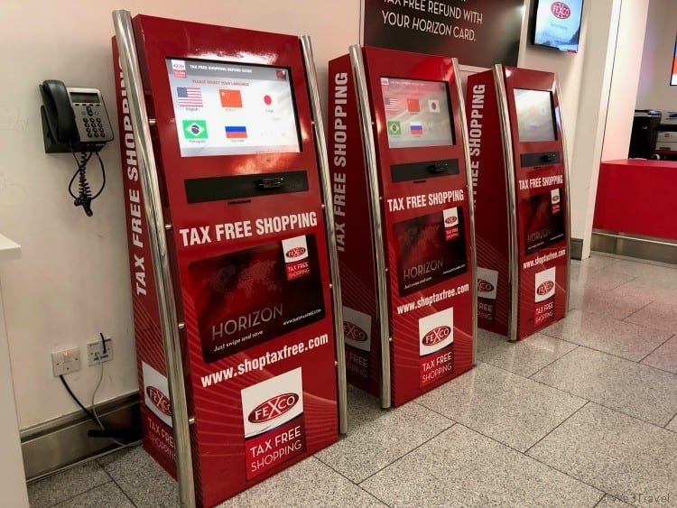 Dublin airport tax free shopping kiosks