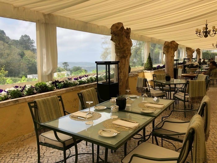 Setais Restaurant terrace in SIntra Portugal
