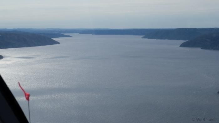 Helicopter ride over Saguenay Fjord