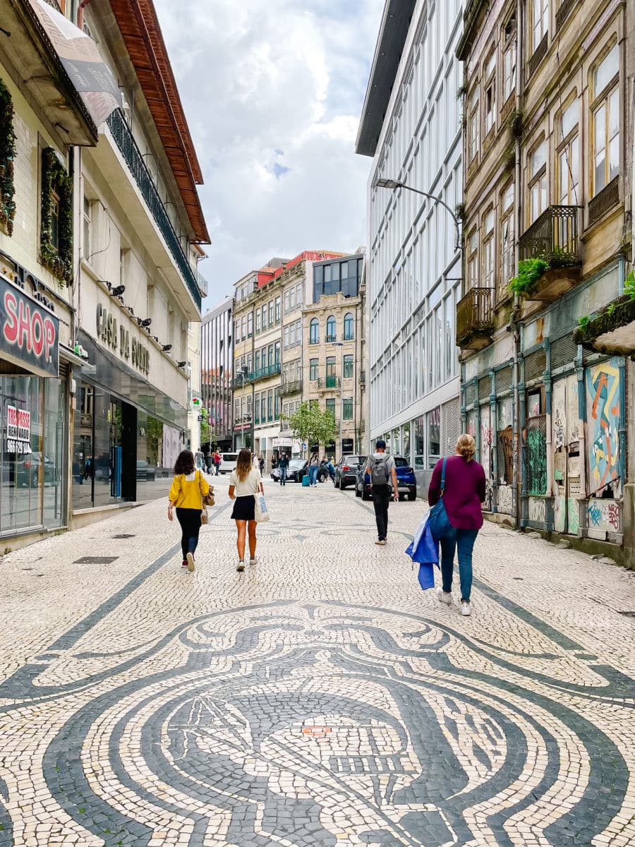 Tiled street in Porto
