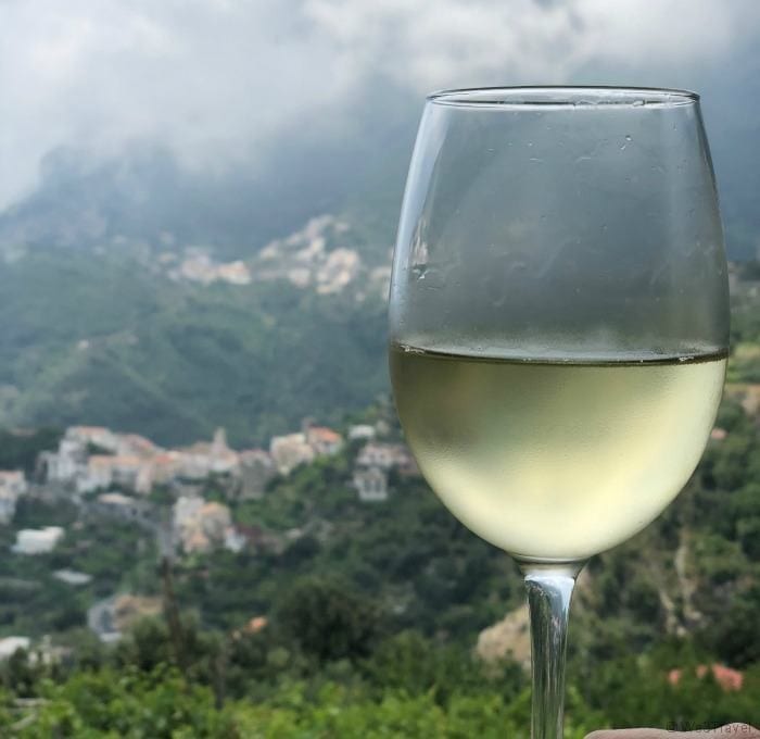 Villa Michelle wine and view