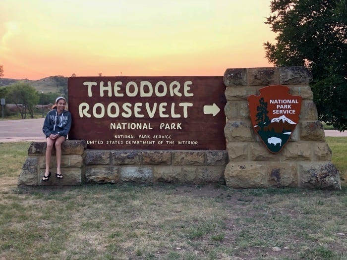 Theodore Roosevelt National Park entrance sign