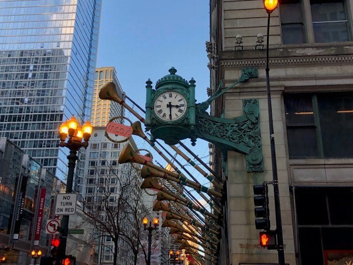 Macys clock in Chicago