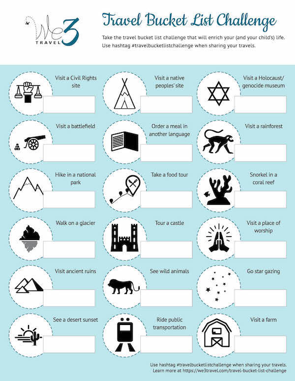 wetriotravel travel bucket list challenge printable