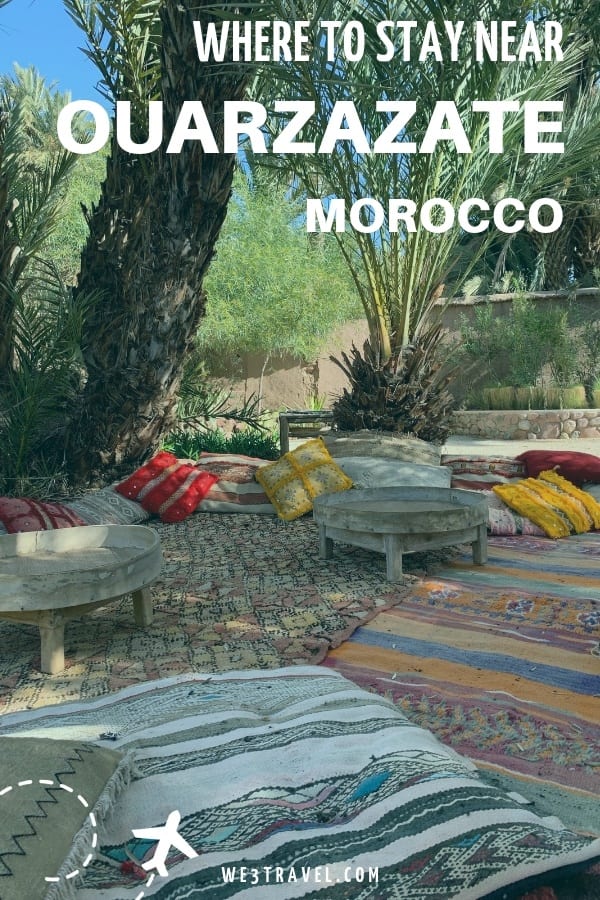 If you are traveling between Marrakech and Merzouga/ Erg Chebbi in Morocco, you will need to spend at least a night near Ouarzazate. We highly recommend L'Ma Lodge in Skoura versus staying in the town of Ouarzazate. #morocco #ouarzazate #aitbenhaddou