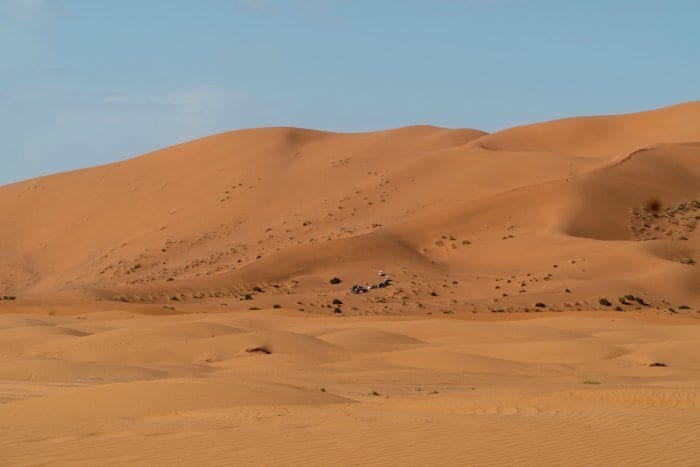 cars on dunes in Sahara