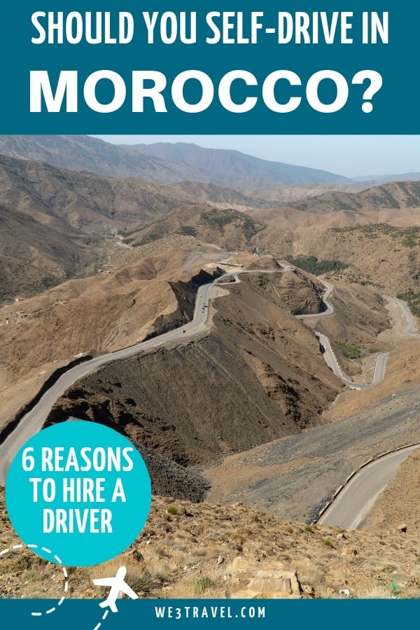 Tips for driving in Morocco and why you may want to hire a private driver for your travel. #morocco #marrakech #traveltips