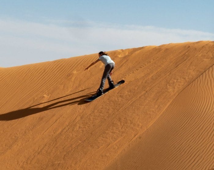 sand boarding in the Sahara