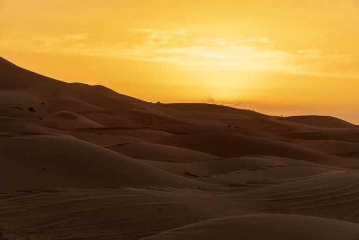 Sunset over the Sahara