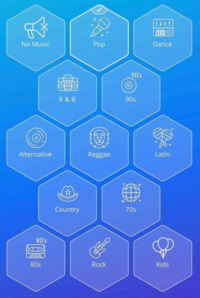 Island H20 Live app music selections