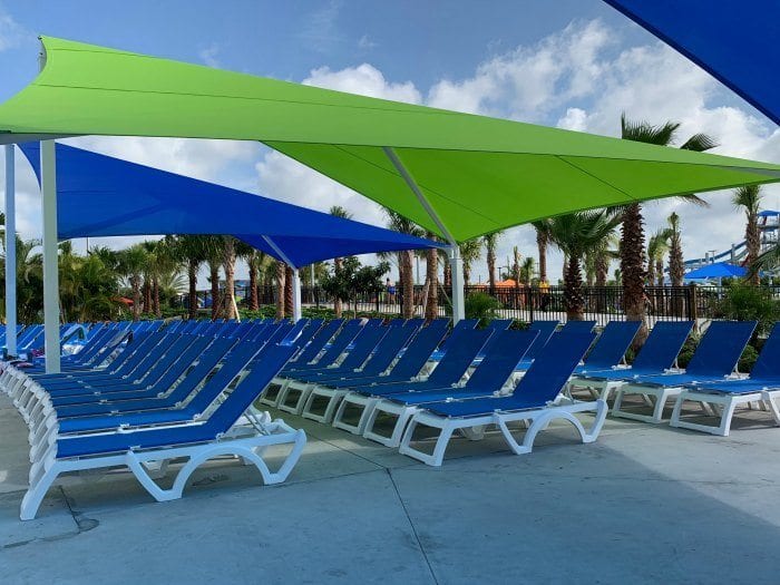 Island H20 Live chairs by wave pool