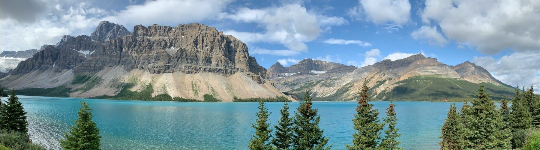 Panoramic view of Bow Lake