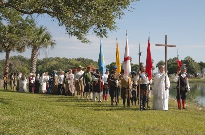 Founding day re-enactment