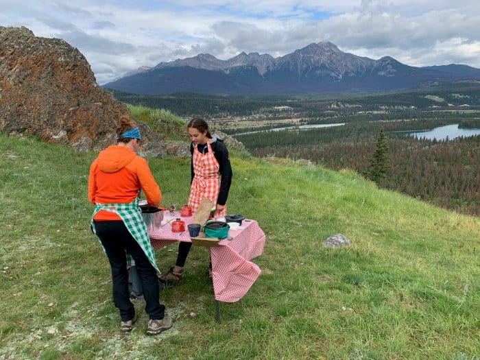 Backcountry cooking lesson with Jasper Food Tours