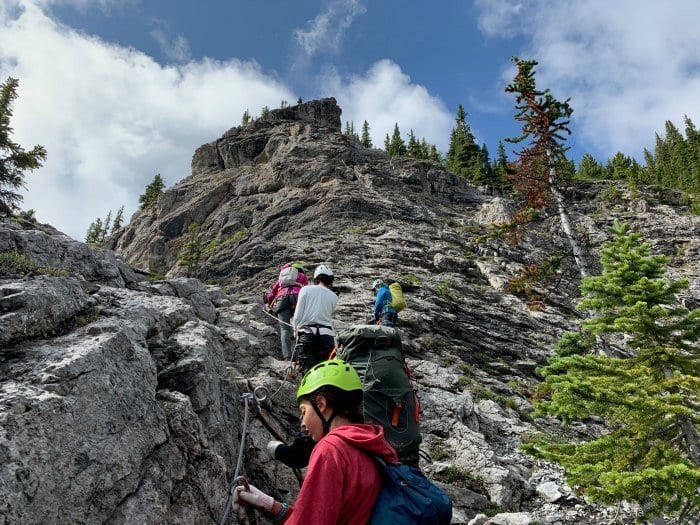 top of the Via Ferrata Banff