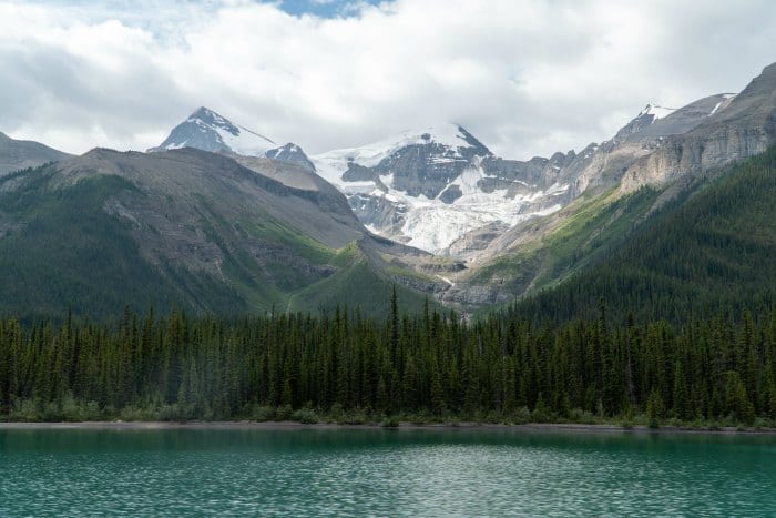 Glacier above Maligne Lake