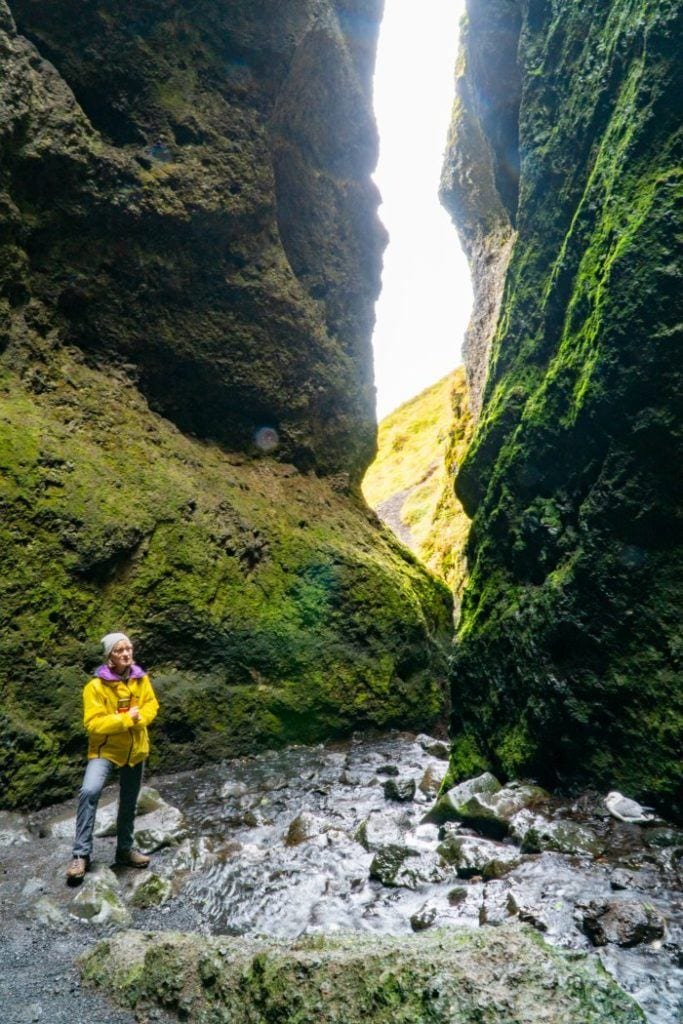 Inside Raudfeldsgja gorge