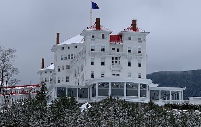Omni Mt Washington hotel in the winter