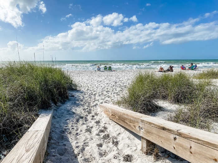 Entrance to Lowdermilk Park Beach in Naples FL