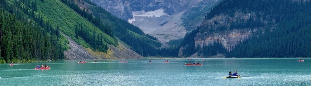 Canoes on Lake Louise