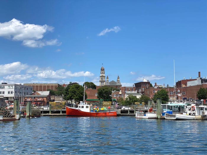 Downtown Gloucester MA from the harbor