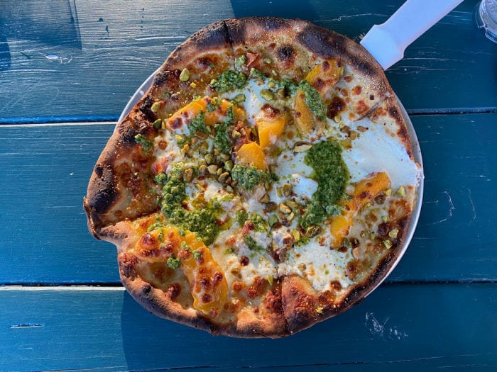 Pizza at Big Slide Brewery