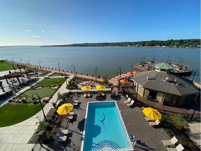Chautauqua Harbor hotel view from the balcony