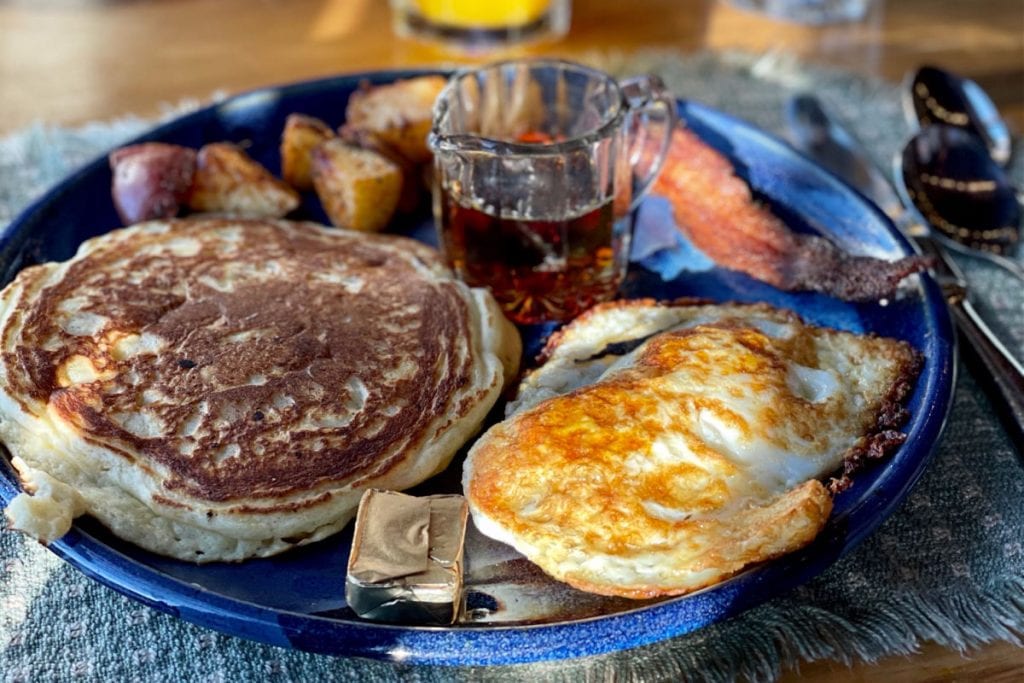 Pancakes and syrup
