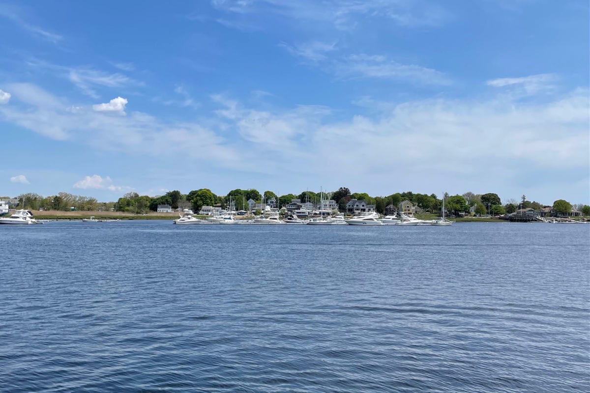 Harbor with boats in Newburyport, Massachusetts