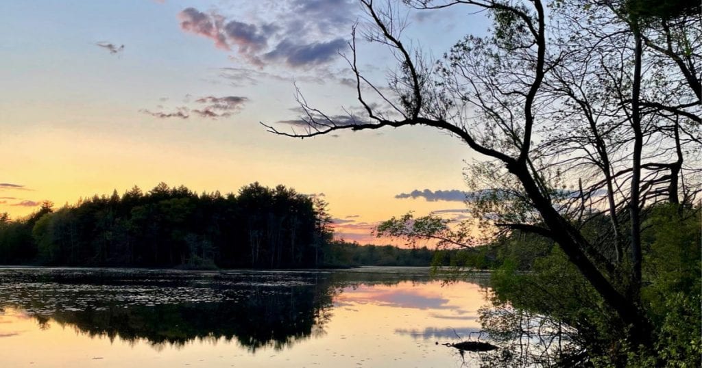 Sunset on Tuxbury Pond