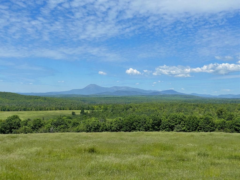 Scenic mountain vista on Route 11 in Patten