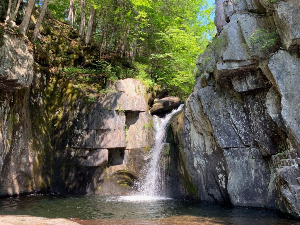 Screw auger falls on the gulf hagas hiking trail in Maine