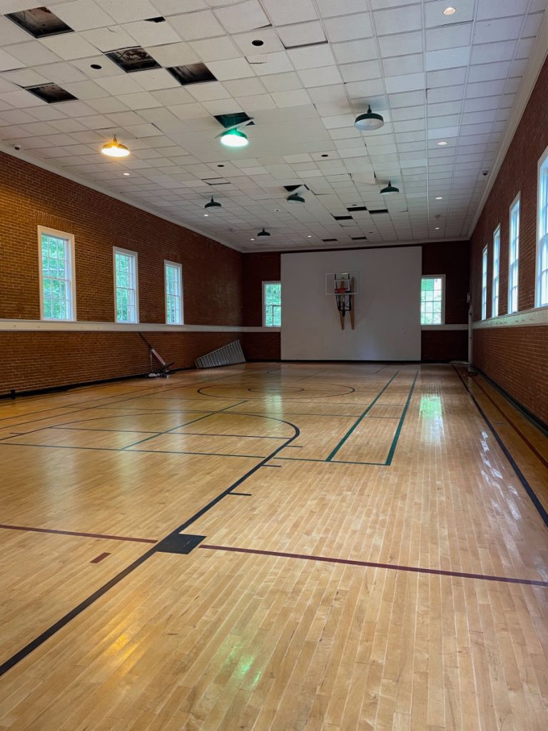 Indoor basketball court