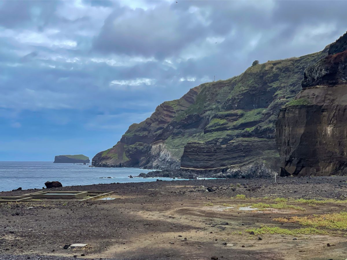 Ponta da Ferraria cliffs and beach