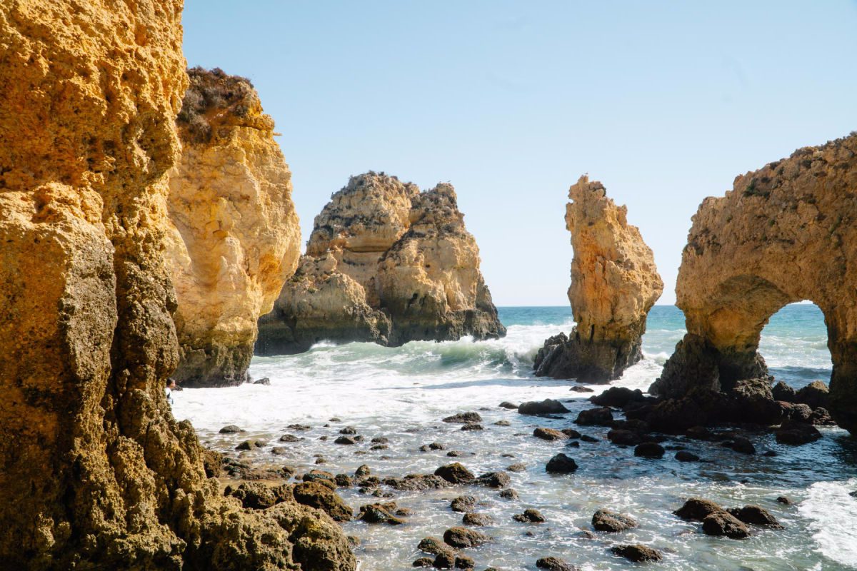 Algarve rocks and stone arch at Ponta da Piedade in Lagos